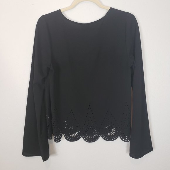 *10/$25* Self Esteem Black Long Sleeve Blouse - Picture 5 of 5